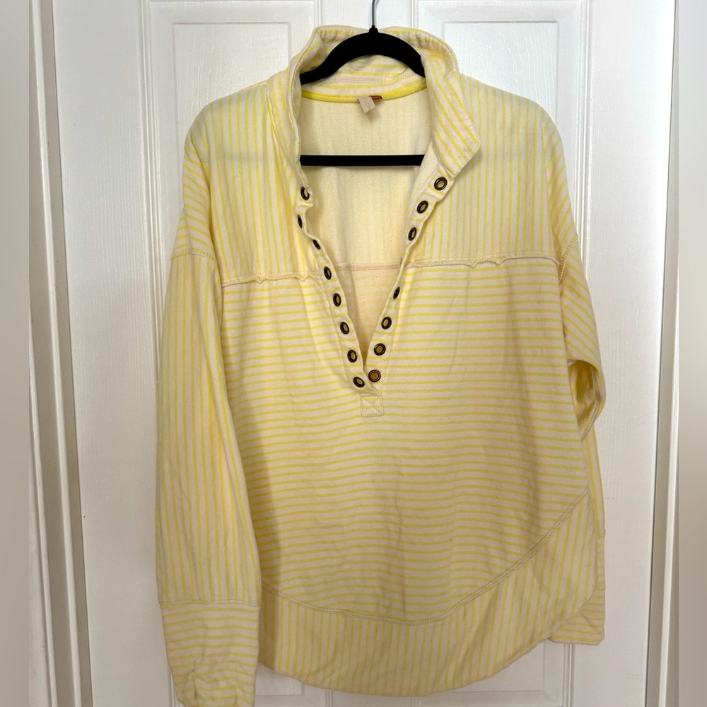 Pilcro for Anthropologie Pullover Sweatshirt with Grommets